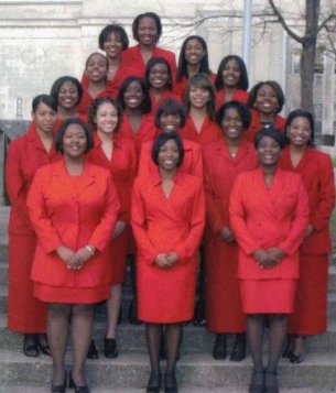 Tabitha Briggs and Delta Sigma Theta sisters