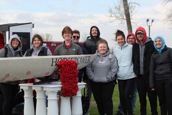 Concrete Canoe with students