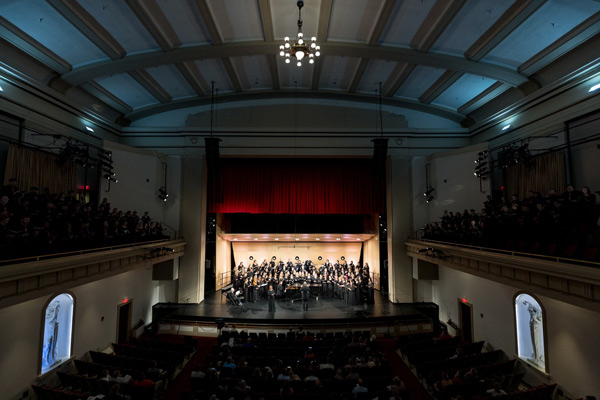Van Meter choir on stage